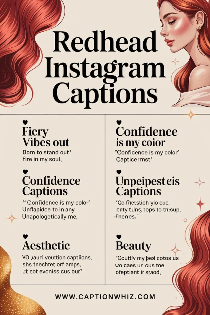 Sassy Redhead Captions For Instagram That Spark Joy 125+ Times Over
