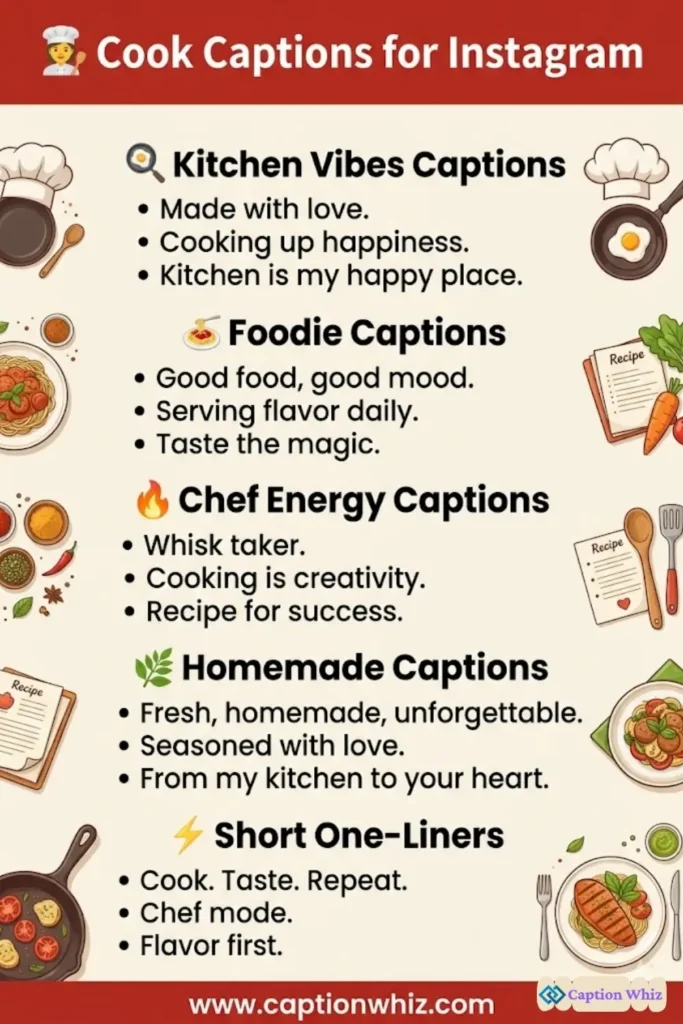 Savor the Flavor with 139+ Cook Captions For Instagram That Inspire