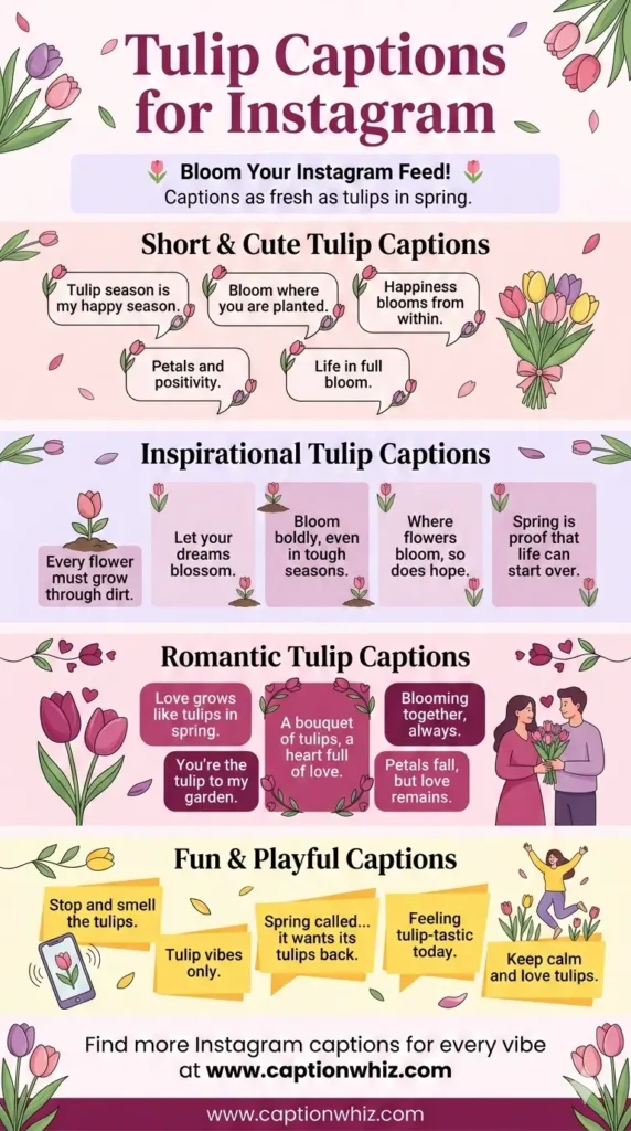 147+ Beautiful Tulip Captions For Instagram Full Of Spring Feels