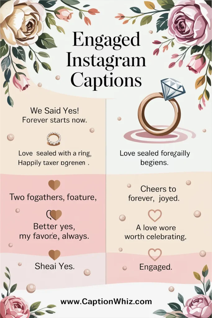 127+ Crafting Engaged Captions For Instagram with Creative Flare
