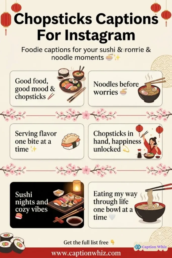 147+ Best Chopsticks Captions For Instagram To Serve Foodie Fun And Flavorful Moments