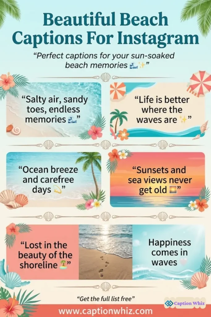 157+ Top Beach Captions For Instagram to Make Your Summer Memories Shine (WI)