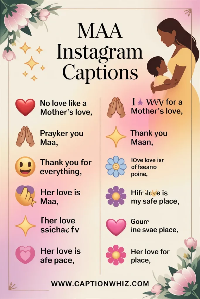197+ Best Maa Captions For Instagram That Celebrate Love and Bonding with Mom