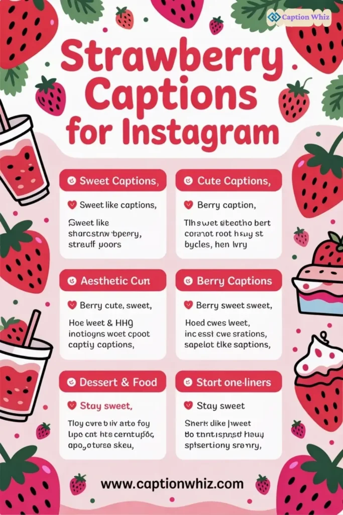 137+ Irresistible Strawberry Captions For Instagram and Quotes You Can't Miss