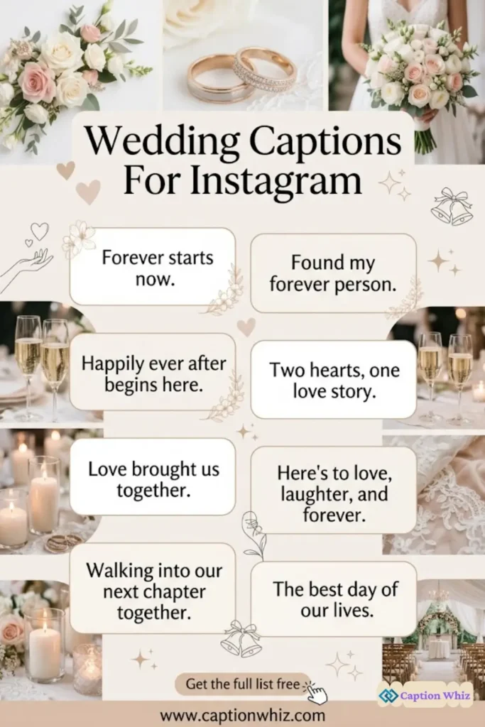 147+ Best Wedding Captions For Instagram That Perfectly Capture Your Love Story