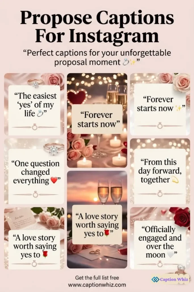 145+ Captivating Propose Captions For Instagram and Quotes That Spark Joy
