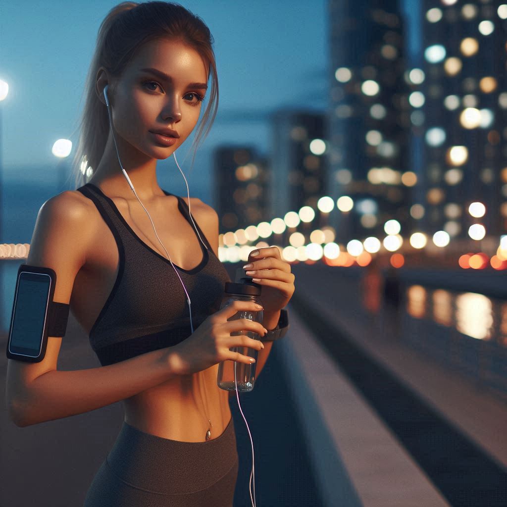 Creative night workout captions