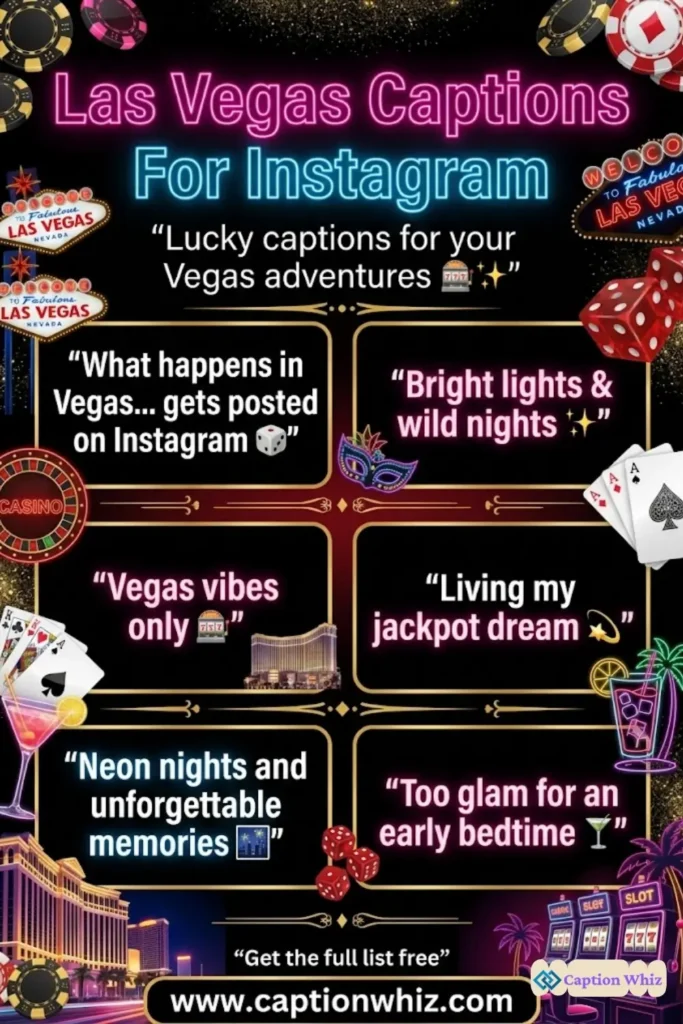 123+ Best Las Vegas Captions For Instagram That Spark Joy and Adventure