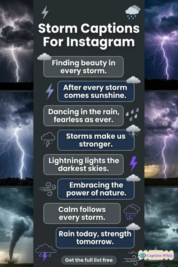 175+ Best Storm Captions For Instagram to Capture the Power of Nature's Fury in 2026