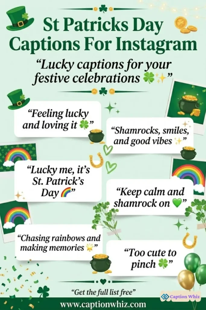 149+ Top St Patricks Day Captions For Instagram to Celebrate in Style and Fun