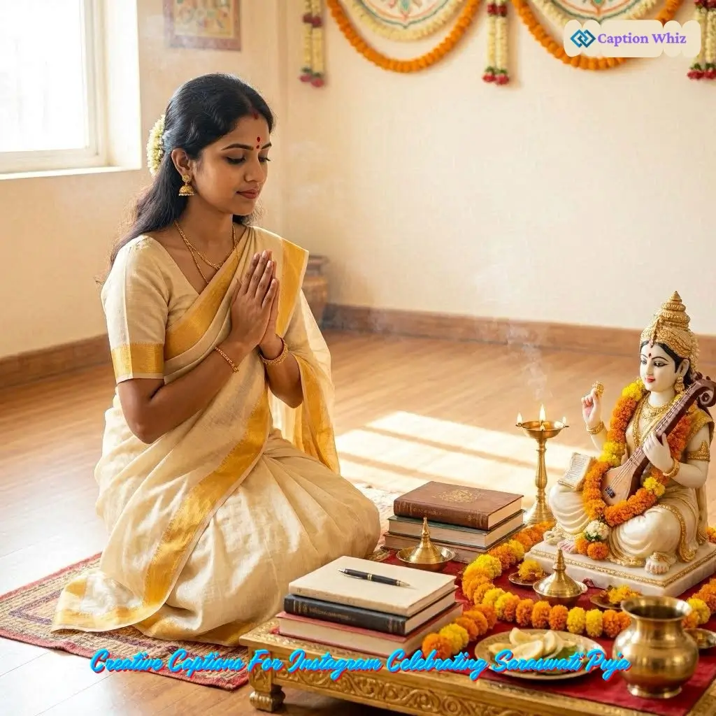 167+ Best Saraswati Puja Captions For Instagram to Celebrate Wisdom and Creativity in 2026