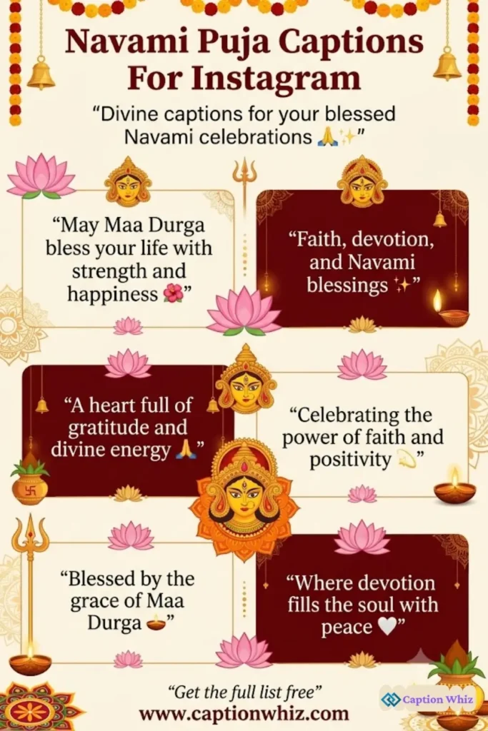 125+ Best Navami Puja Captions For Instagram to Celebrate This Festive Season with Joy