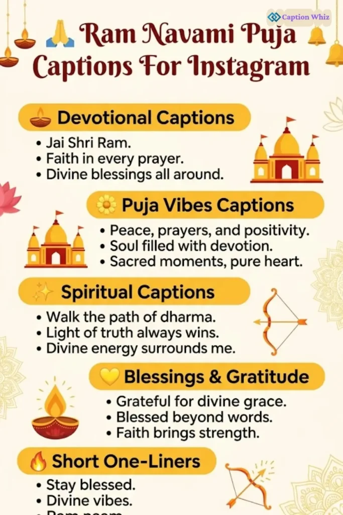 69+ Best Ram Navami Puja Captions For Instagram to Celebrate the Divine Spirit