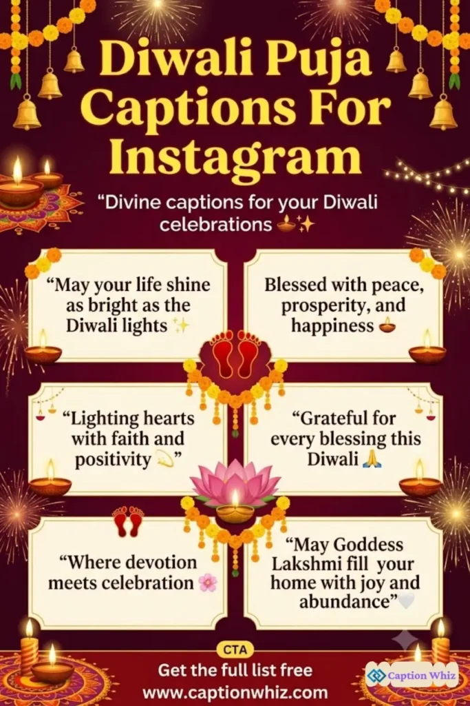 145+ Top Diwali Puja Captions For Instagram to Brighten Your Festive Moments