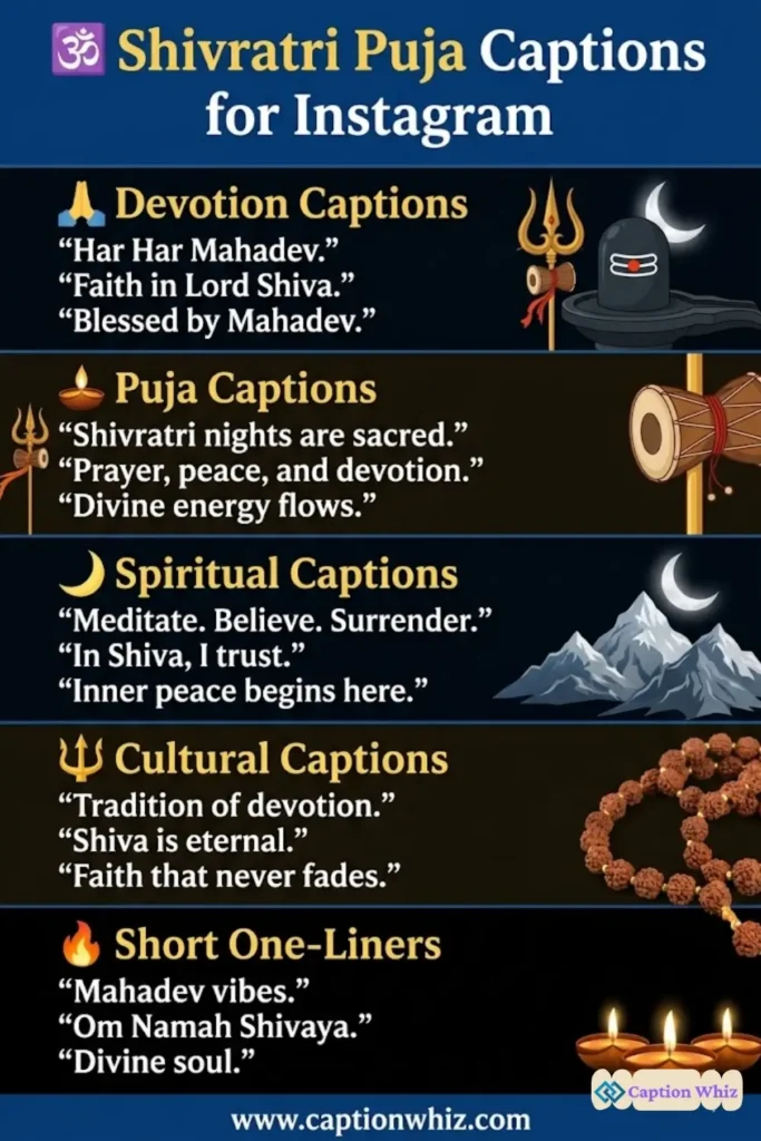 183+ Top Shivratri Puja Captions For Instagram to Celebrate the Divine Night