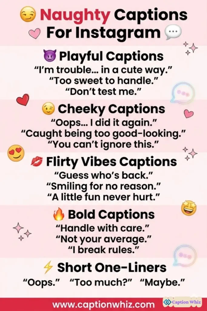 183+ Top Naughty Captions For Instagram That Add Fun and Flair to Your Photos