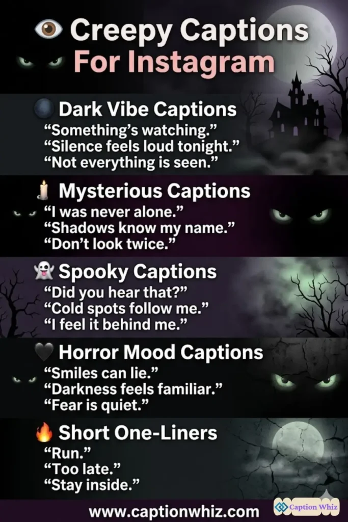 127+ Top Creepy Captions For Instagram to Spook Your Followers