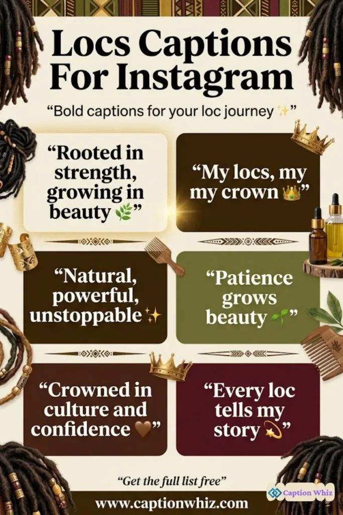 179+ Top Locs Captions For Instagram That Celebrate Your Unique Style and Journey