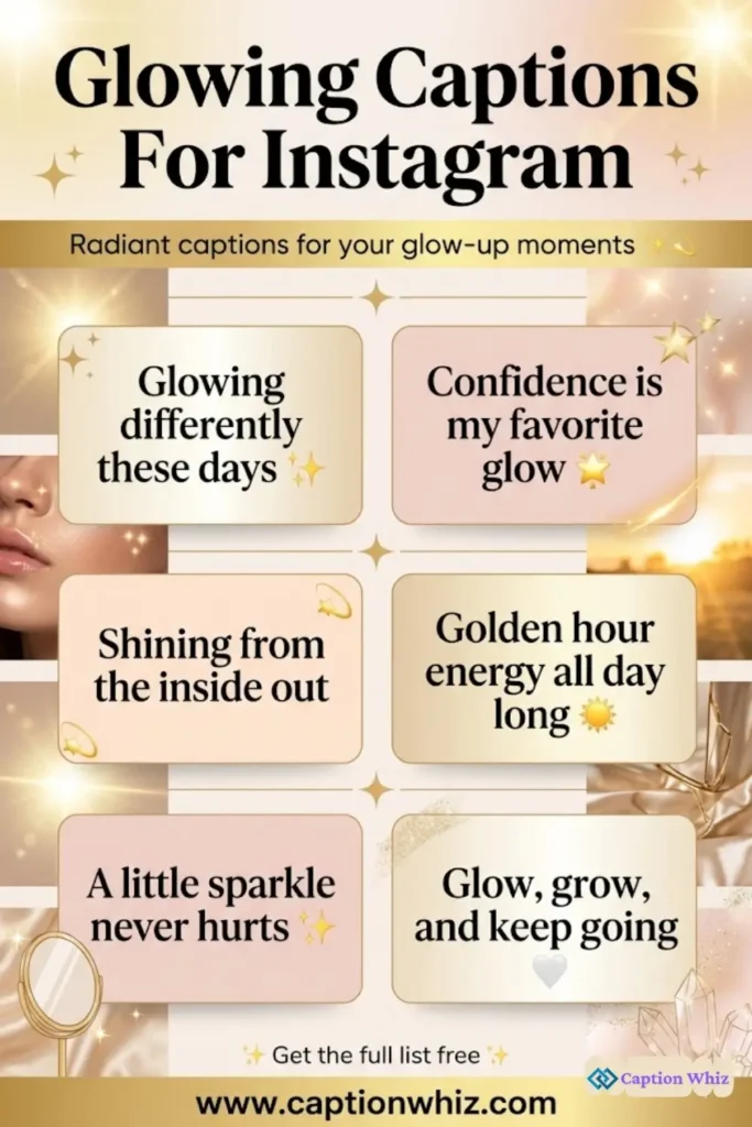 169+ Top Glowing Captions For Instagram That Radiate Positivity and Joy