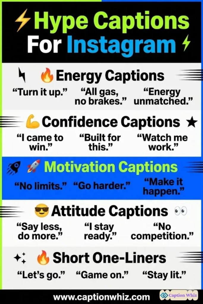 135+ Top Hype Captions For Instagram to Amp Up Your Social Media Game Today