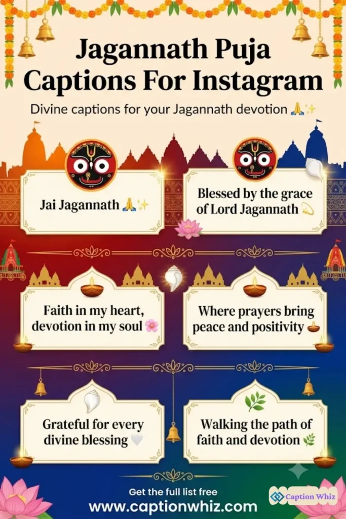 159+ Top Jagannath Puja Captions For Instagram to Celebrate the Divine Festival