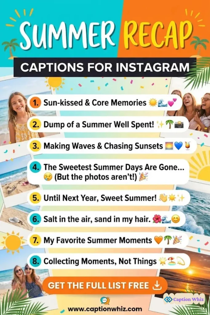123+ Top Summer Recap Captions For Instagram That Capture Your Sunny Vibes