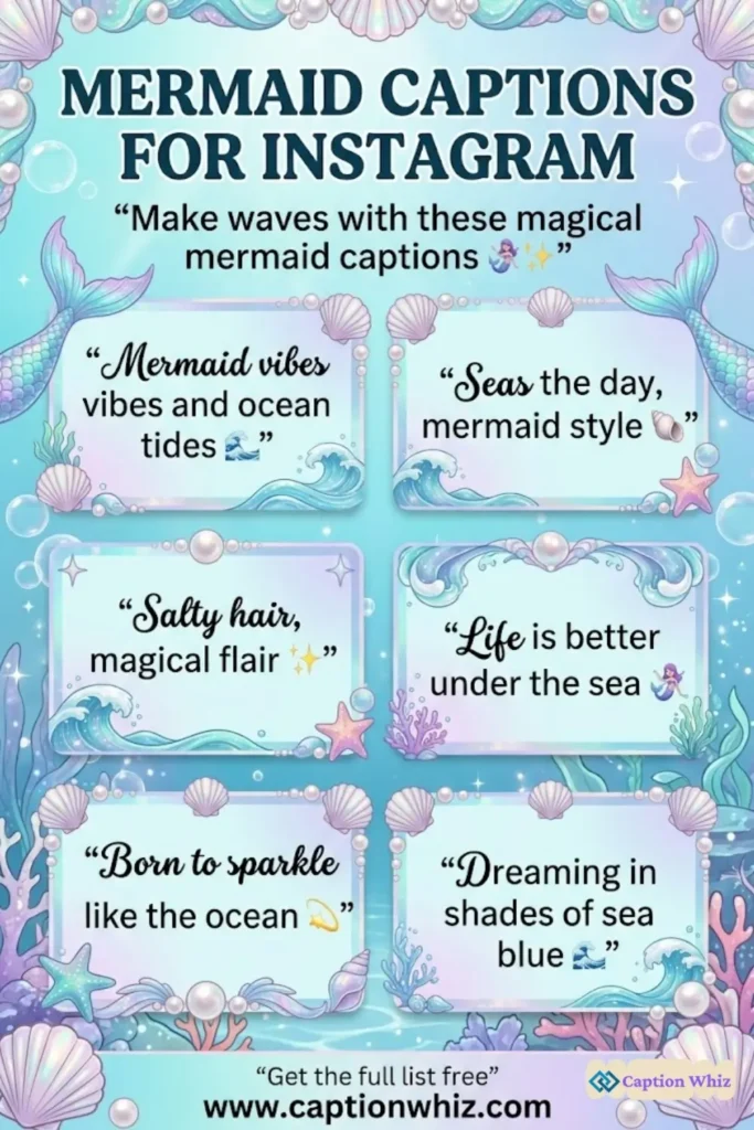 149+ Best Mermaid Captions For Instagram to Make a Splash