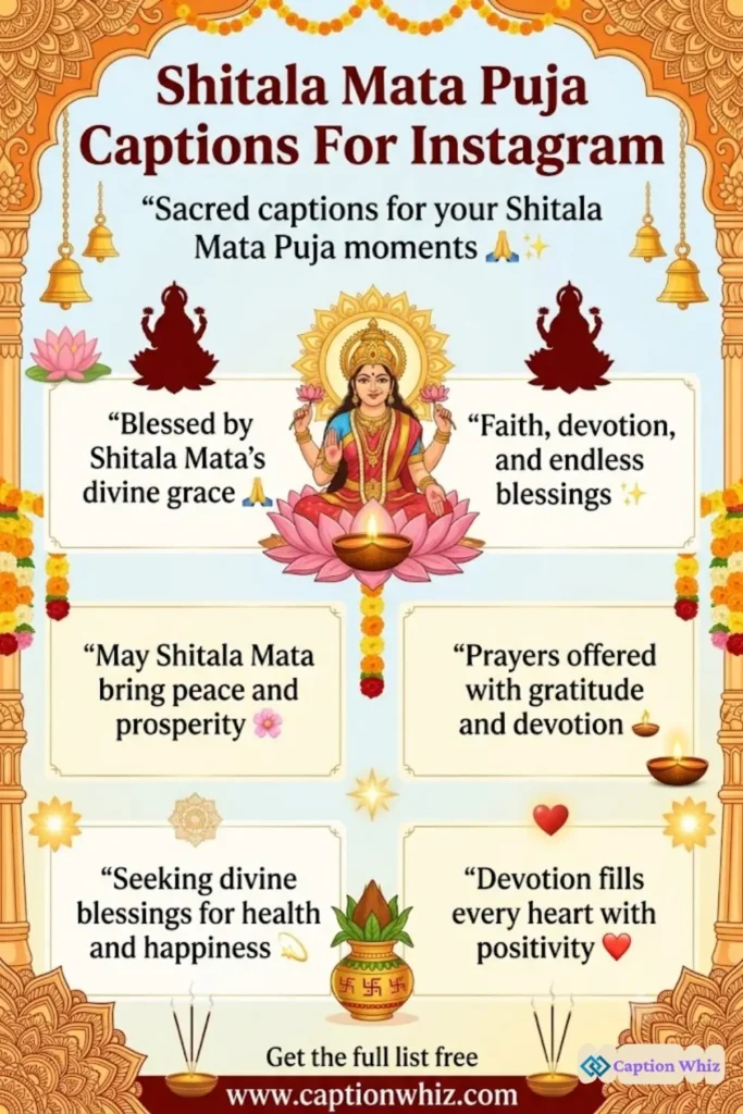 57+ Best Shitala Mata Puja Captions For Instagram to Celebrate Tradition and Devotion