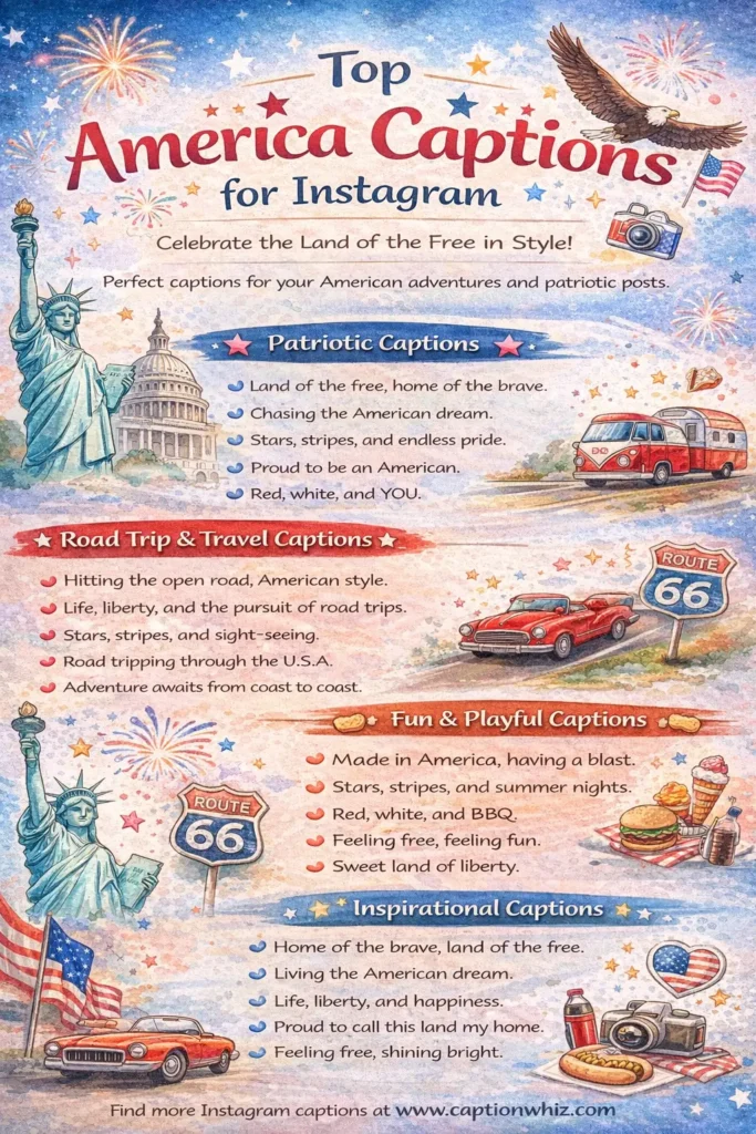 157+ Best America Captions For Instagram That Celebrate the Spirit of the USA