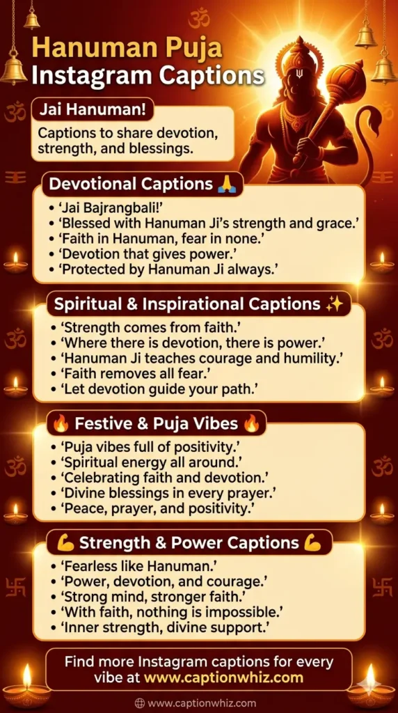 61+ Best Hanuman Puja Captions For Instagram to Inspire Your Devotion and Joy
