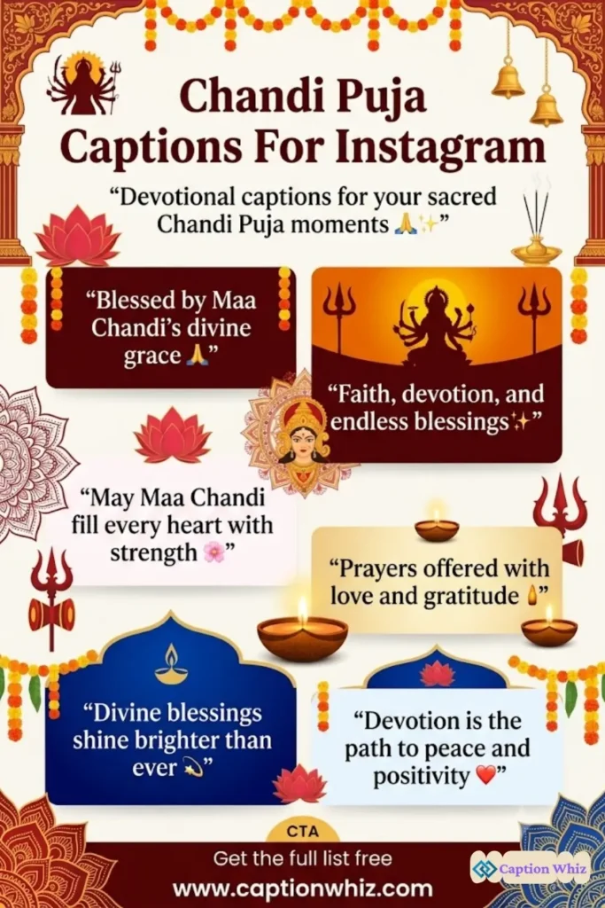 157+ Top Chandi Puja Captions for Instagram to Celebrate Devotion and Strength