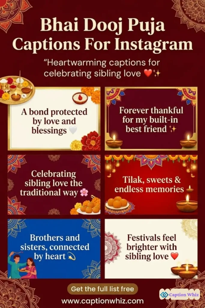 163+ Best Bhai Dooj Puja Captions for Instagram to Celebrate the Bond of Love