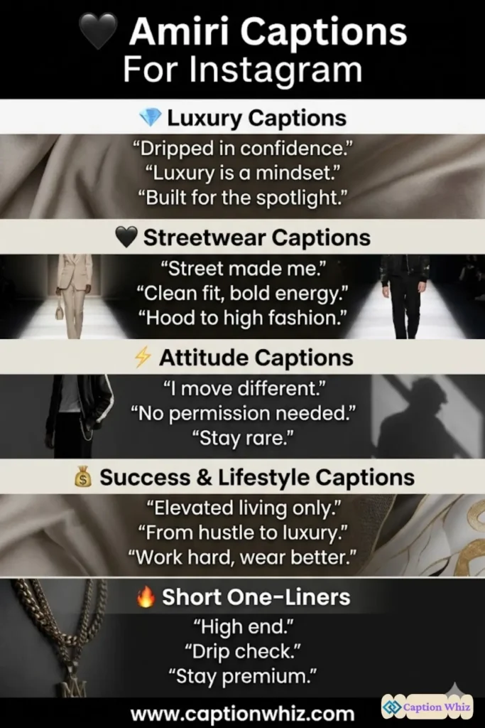 147+ Best Amiri Captions For Instagram to Showcase Your Unique Style and Vibe