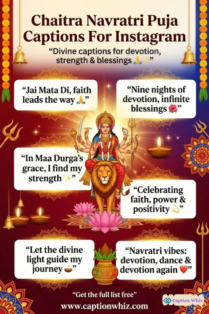 145+ Top Chaitra Navratri Puja Captions For Instagram to Celebrate with Joy and Spirit