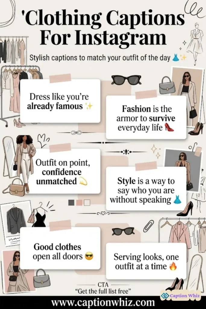 149+ Top Clothing Captions For Instagram That Will Make Your Style Shine Bright