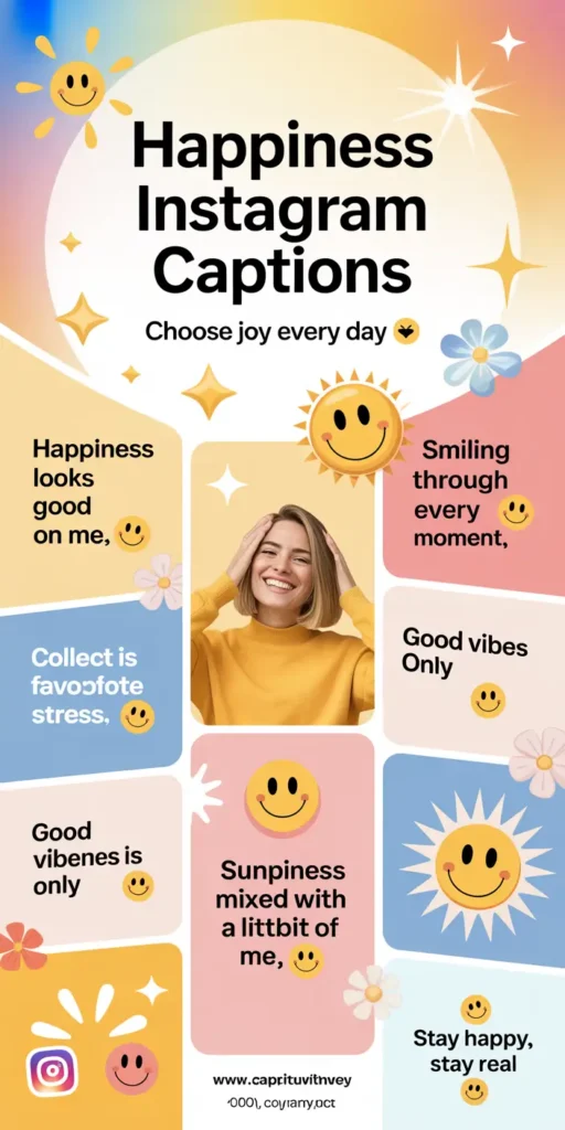 187+ Top Happiness Captions For Instagram to Brighten Your Day and Inspire Joy