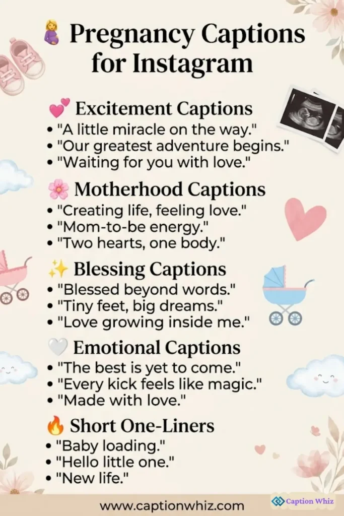 139+ Best Pregnancy Captions For Instagram That Celebrate Your Journey to Motherhood