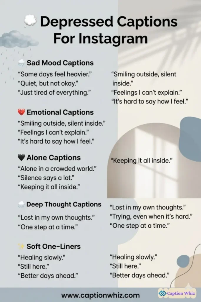 143+ Best Depressed Captions For Instagram That Speak to Your Soul and Heart