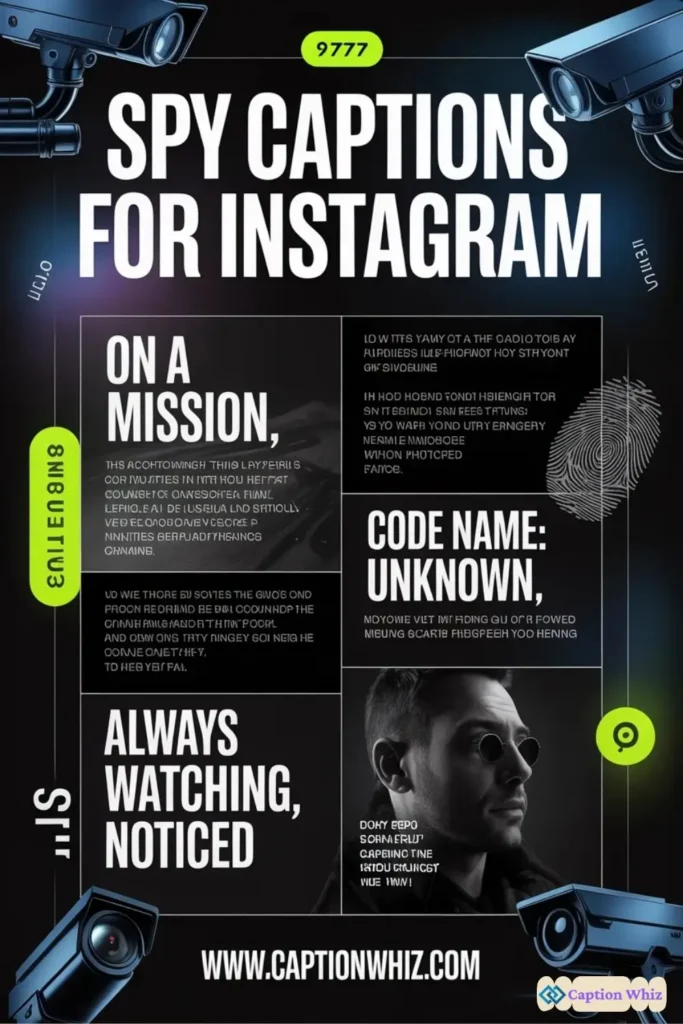 159+ Top Spy Captions For Instagram That Add Mystery and Intrigue to Your Stories