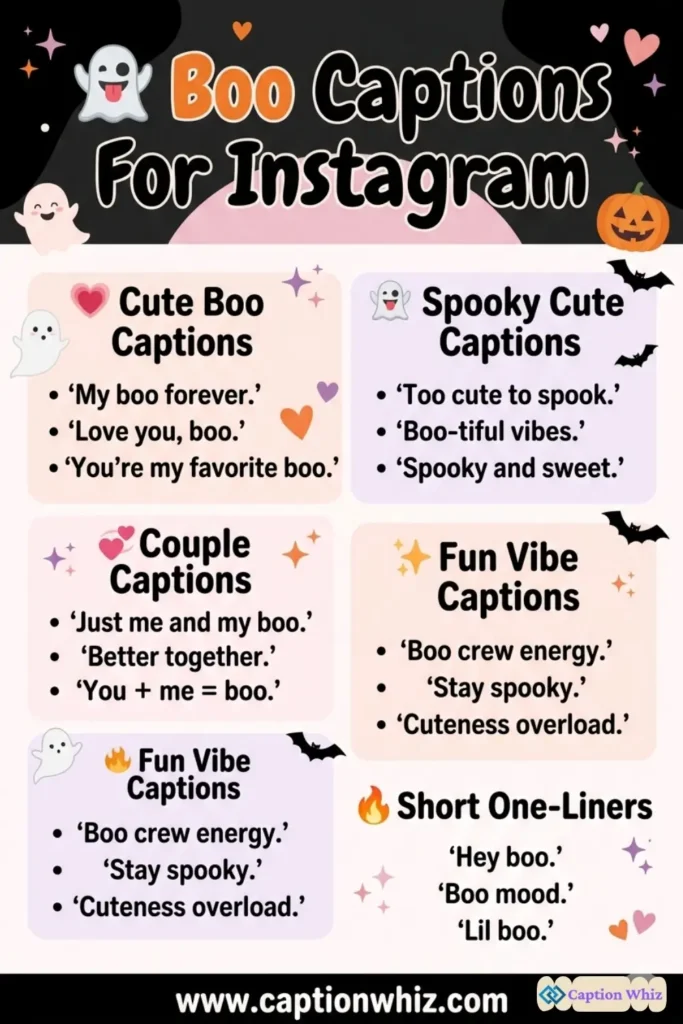 195+ Top Boo Captions For Instagram That Will Make Your Followers Scream with Delight