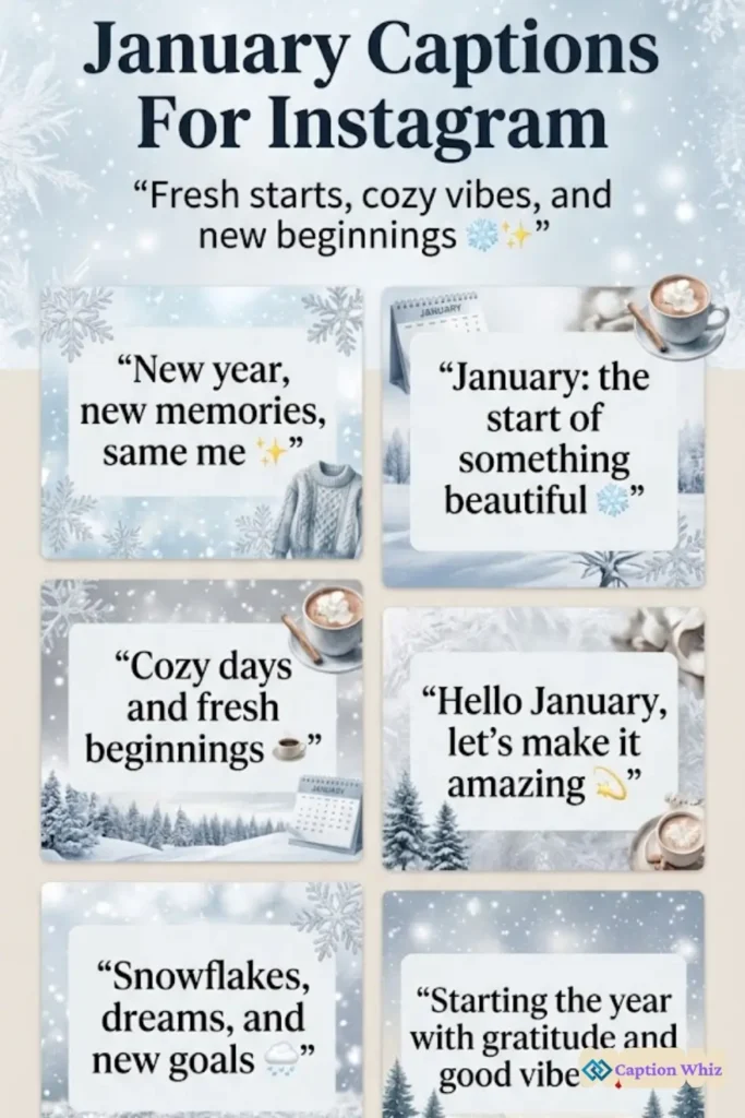 175+ Best January Captions For Instagram to Kickstart Your Year