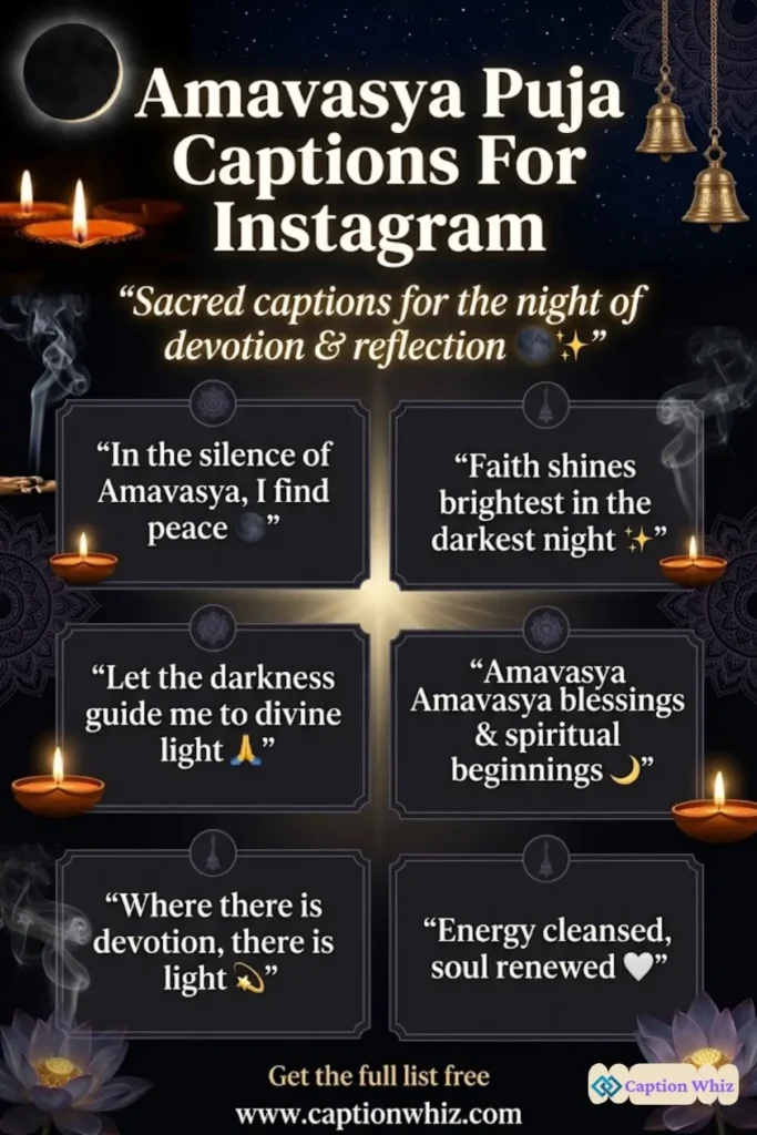 123+ Best Amavasya Puja Captions for Instagram to Brighten Your Spiritual Journey