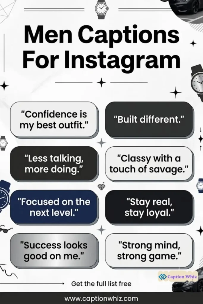 169+ Best Men Captions For Instagram to Boost Your Profile Engagement