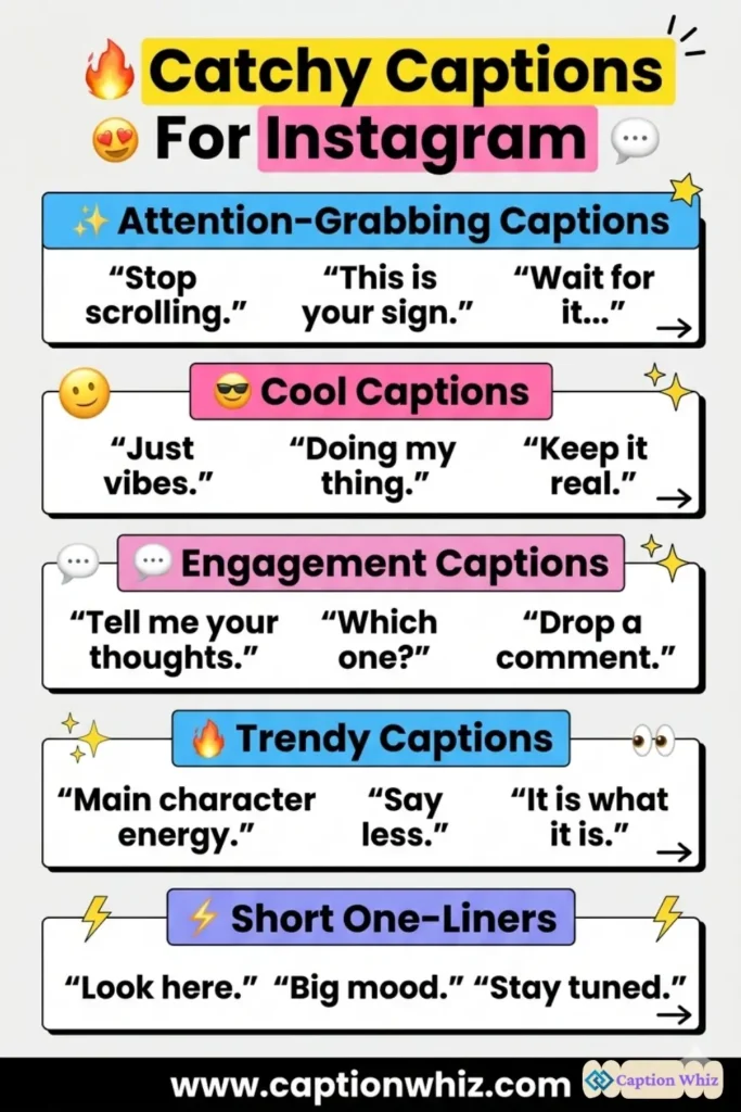 127+ Top Catchy Captions For Instagram That Spark Joy and Engagement