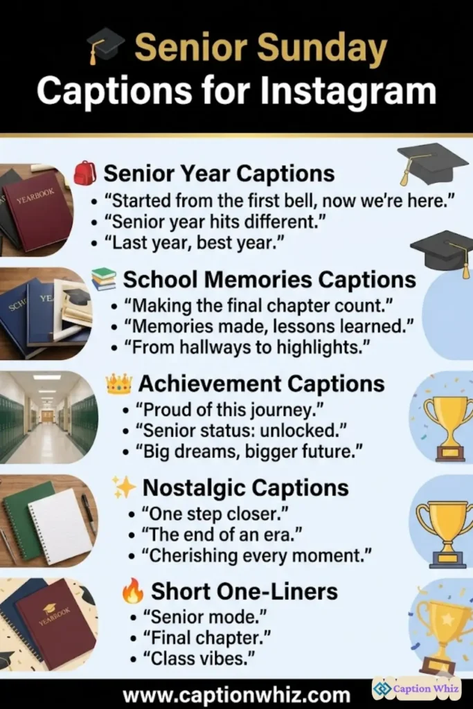 149+ Top Senior Sunday Captions For Instagram to Celebrate Your Graduation Journey