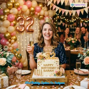Celebrate Your 32nd Birthday Captions For Instagram And Quotes with 127+ Fun Ideas