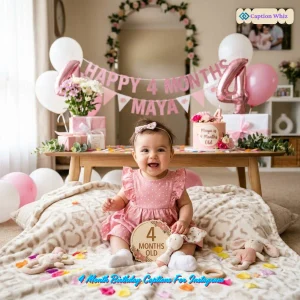 147+ Cute 4 Month Birthday Captions For Instagram and Quotes Full Of Smiles