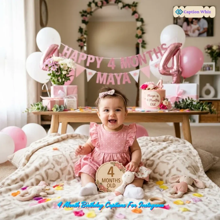 4 Month Birthday Captions For Instagram