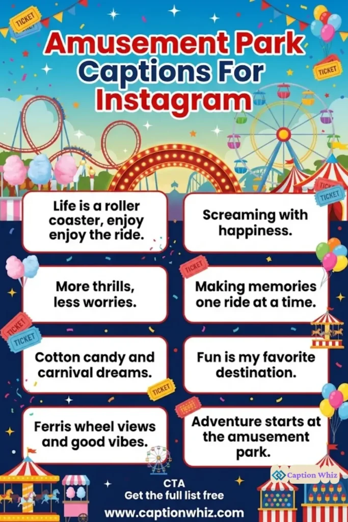 135+ Thrilling Amusement Park Captions For Instagram and Quotes to Spark Joy