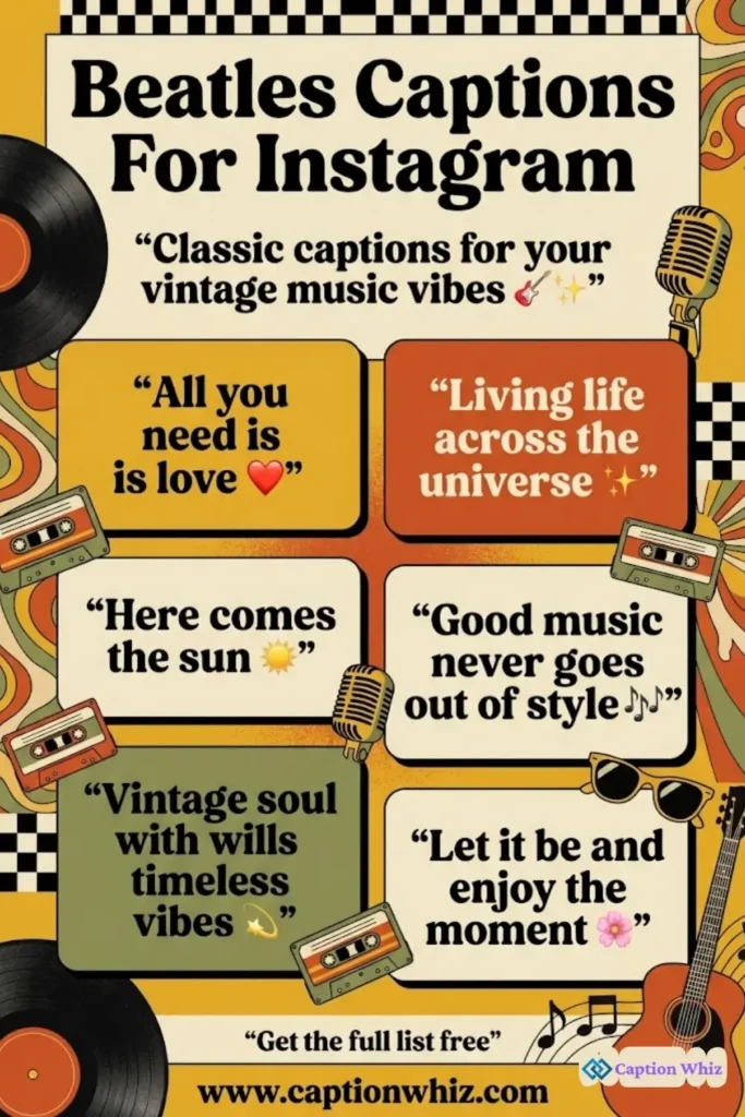 143+ Unforgettable Beatles Captions For Instagram That Inspire and Spark Joy Quotes